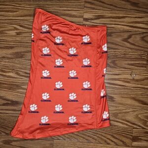 Orange Clemson Skirt with Paw Print Design